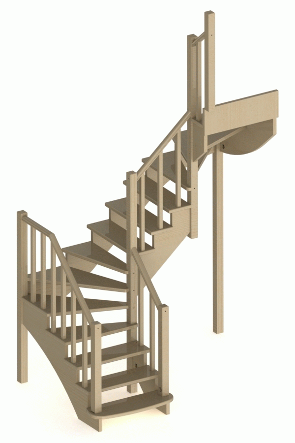 Лестница ЛД - 1П сосна